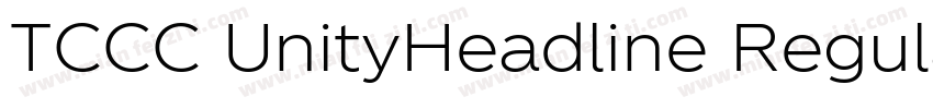 TCCC UnityHeadline Regular字体转换
